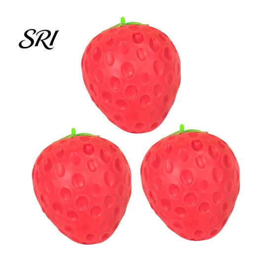 Strawberry Anti-stress Toy 1/2/3Pcs Simulated Squeeze Stress Relief Fake Fruit Fidget Anxiety Reduction Soft Stretchy Sensory Ball Relaxation