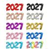 Разноцветные шары с цифрами 2027, соединенные шары-цифры 2027 с короной, фольгированные шары, украшение для вечеринки по случаю Нового года, Рождества, выпускного, дня рождения