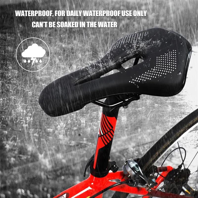 WEST BIKING Ультралегкое горное велосипедное седло MTB Короткий нос Седло для шоссейного велосипеда PU Кожа Полое Простатическое седло Велосипедные запчасти