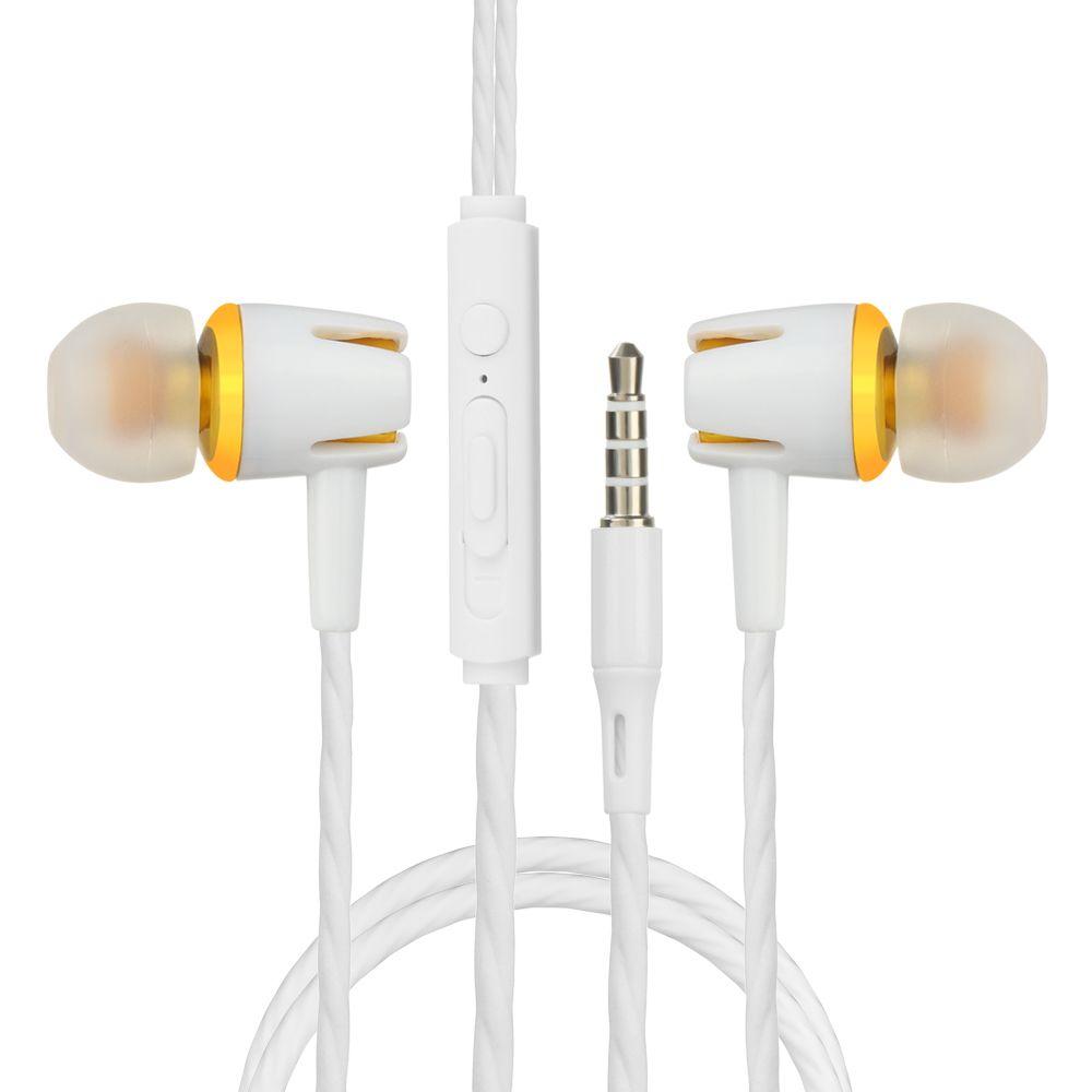 Спортивные наушники с микрофоном, игровая гарнитура с проводным управлением, внутриканальные наушники, проводные наушники