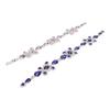 2PCS Rhinestone Trim Crystal Glass Diamond Flower Pattern Shining Rhinestone Chain for Weddings Festivals