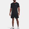 Under Armour Футболка с коротким рукавом для фитнес-тренировок с твердым логотипом, мужская, черная 1359870-001