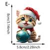 Cat Hat Christmas Car Hanging Decor Acrylic Pendant Tree Ornament Travel Holiday