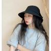 Bow Hat Big Brimmed Hat  Solid Color Female Fisherman Hat Hepburn Style Sunscreen Sun Hat
