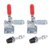 2Pcs Iron Galvanized Quick Fixed Vertical Type Hand Holding Capacity Toggle  Clamp