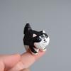 1PC Desktop Ornaments Cat Dog Ornaments Wooden Carving Crafts Animal Wood Carving Decorations