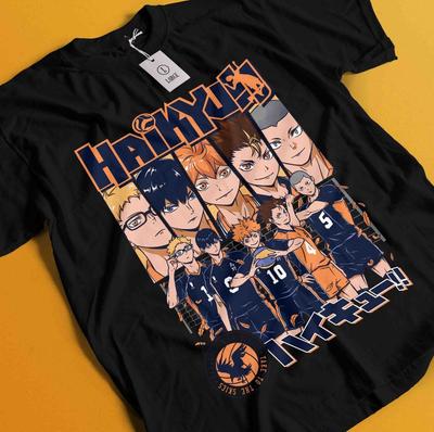 Футболка унисекс с изображением Хинаты Шоё из манги «Хайкюу» (Hinata Shoyo Manga Strip Haikyuu). Все размеры.