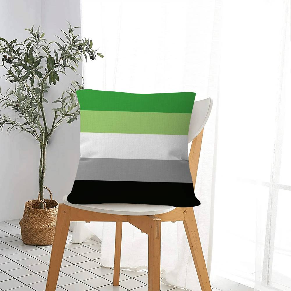 Lgbt Rainbow Flag Pillowcase Toon Gift Cushion Cover Bedroom Home Sofa Chair Seat Decor Pillow Case