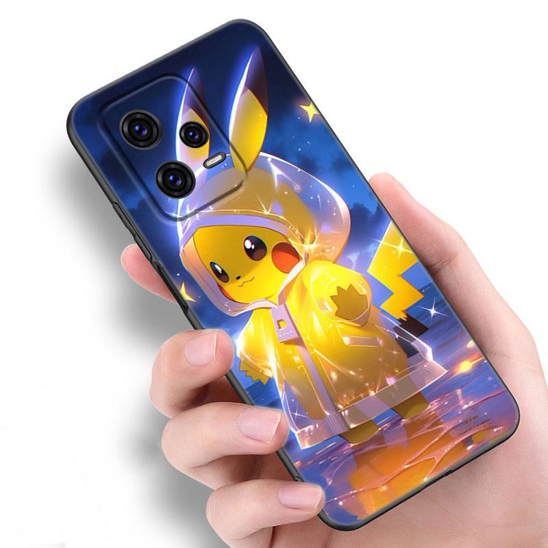 Милый черный силиконовый чехол для телефона P-Pikachu для Xiaomi Redmi Note 9 10 11 11S 11T 12 13 Pro 5G Plus 9S 10S 12S