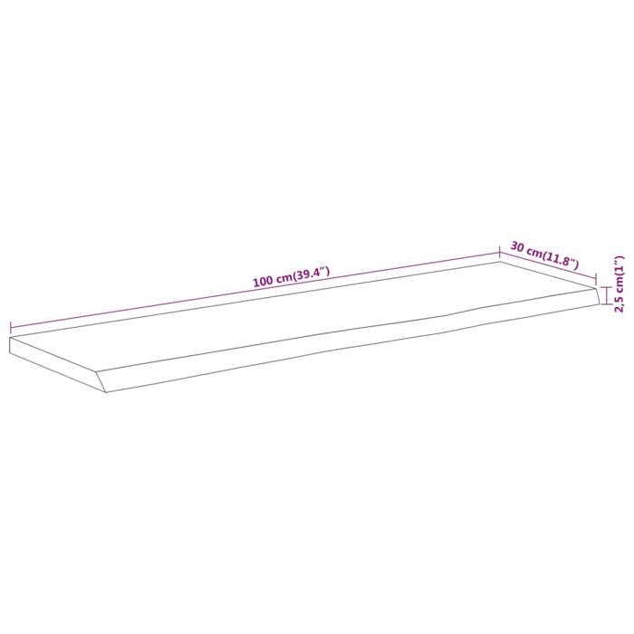 VidaXL Wall Shelf, Floating Shelf, Wall Decoration for Office Living Room, Rectangular Solid Acacia Edge 370240