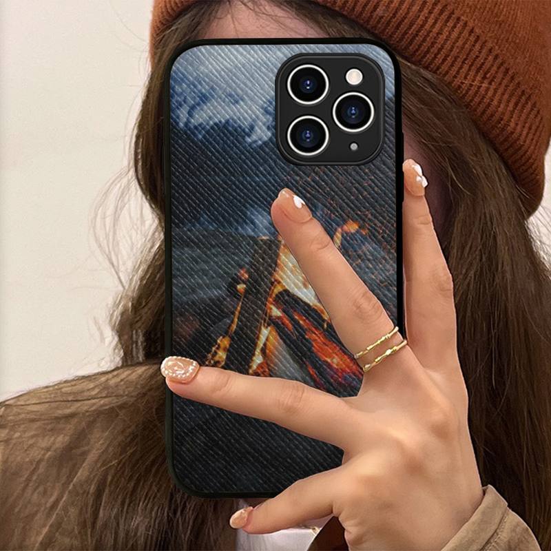 Чехол для телефона Camping Nature Mountain, жесткий кожаный чехол для iPhone 11, 12, 13 Mini Pro Max 8, 7 Plus SE 2020 X XR XS, чехол