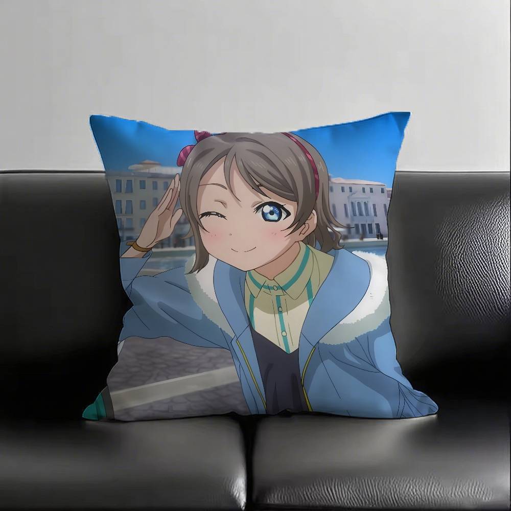 1pc Anime Love Live! Pillow Case Fashion Square Pillowcase Bedroom Sofa Room Ins Decoration Leisure