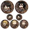 58MM Japanese Anime Attack On Titan Hard Enamel Pins Cute Manga Eren Levi Badge Backpack Collar Lapel Brooches Gifts Fans Collection