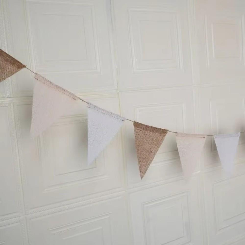 Triangles Pennant Flags Multicolor Photo Prop Banners Birthday Linen Banner Home Baby Shower
