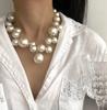 Simulation Pearl Beads Necklace Collarbone Chain Women's Elegant Pendant Necklace Bride Jewelry