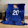 Blue jersey with "PALMER" and "20" written in bold white text. for all seasons blanket lunch break throw gift