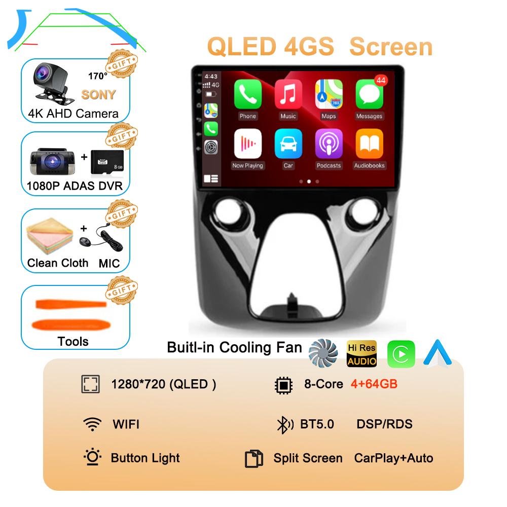 Android 14 Car Radio For Peugeot 108 For Toyota Aygo B40 2014-2021 Multimedia Video Player Navigation Stereo GPS 2din 2 din DSP