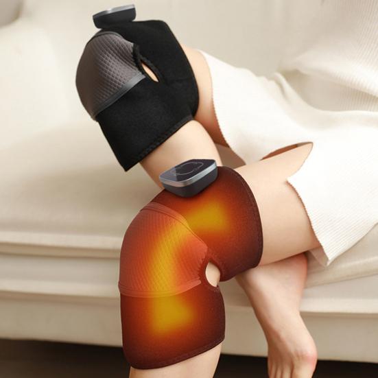 Массажер для колена с подогревом, 5 режимов нагрева, 3 режима массажа, цифровой дисплей, перезаряжаемое беспроводное устройство для массажа колена