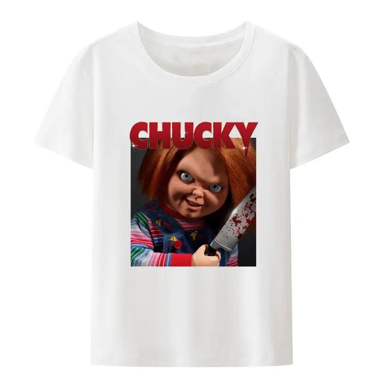 Child's Play Chuck Women's Top T-shirt Doll Murder Vintage T-shirt Harajuku Round Neck T-shirt Pure Unique Top