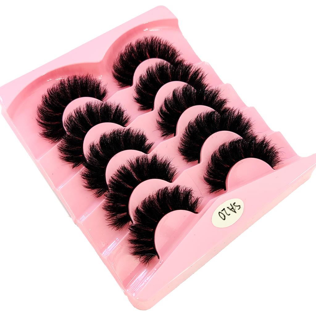 Xiaomi AMSDCN 5 paires 3D vison artificiel faux cils désordre épais cils maquillage faux cils Kit d'extension