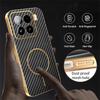 For Xiaomi 15 Phone Case Carbon Fiber Textured Electroplated TPU Back Cover