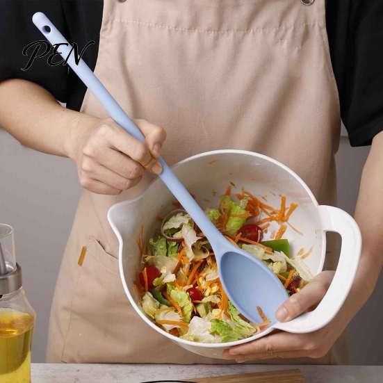 Кухонные гаджеты для смешивания, Ложка для салата с длинной ручкой, Ложка для перемешивания из пищевого пластика, Лопатки для кухонной раковины, Десертные, Кофейные, Для выпечки, Эргономичные ложки