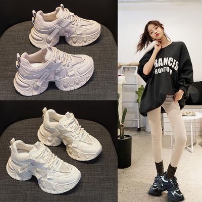 Обувь Daddy Shoes Толстая подошва Женская Пружинная Подушка с Воздушной Подушкой Спортивная Досуг Сетчатая Обувь