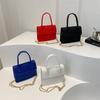 Simple Solid Color Summer New Texture and Fashionable Korean Version with Commuter Crossbody Hand-held Shoulder Small Square Bag Trendy