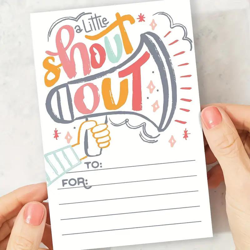 50 карточек, 6 * 4 дюйма, Открытки с благодарностью, Настраиваемые, Благодарственные открытки, Карточки для положительного признания и похвалы, Украшения для вечеринок, Коммерческие