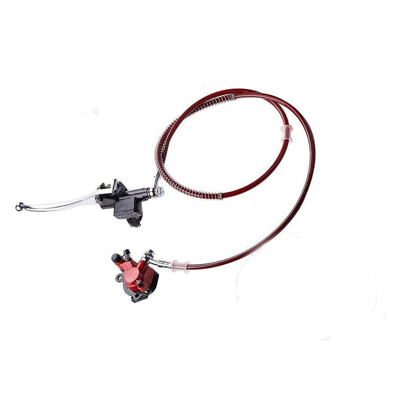 49CC Minibike Hydraulic Disc Brake Caliper Hand Brake Cylinder Kit for Small Engine Bike Restoration