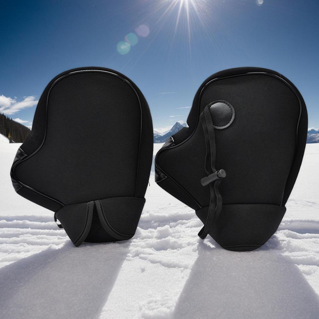 Теплые мотоциклетные перчатки Ветрозащитные Утеплитель Ручки Мотоциклетные Варежки на Руль для Катания Зимняя Велосипедная Гонка Мотоцикл Улица