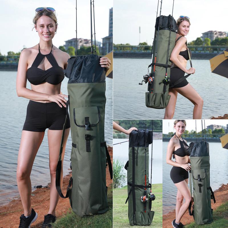 Fishing Bag 120cm Convenient High Capacity Fishing Rod Bag Black/green Fishing Bag Outdoor Sports Fishing