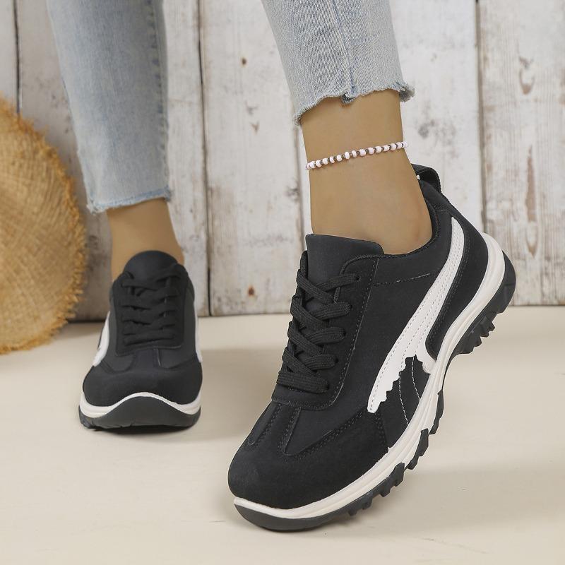 Spring and Autumn New Color Matching Casual Sports Shoes Lace-up Thick-soled Breathable Running Shoes Children