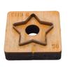 Звезда Кожаный режущий штамп Деревянная основа Острое стальное лезвие Многофункциональный кожаный вырубной пресс для поделок, декора
