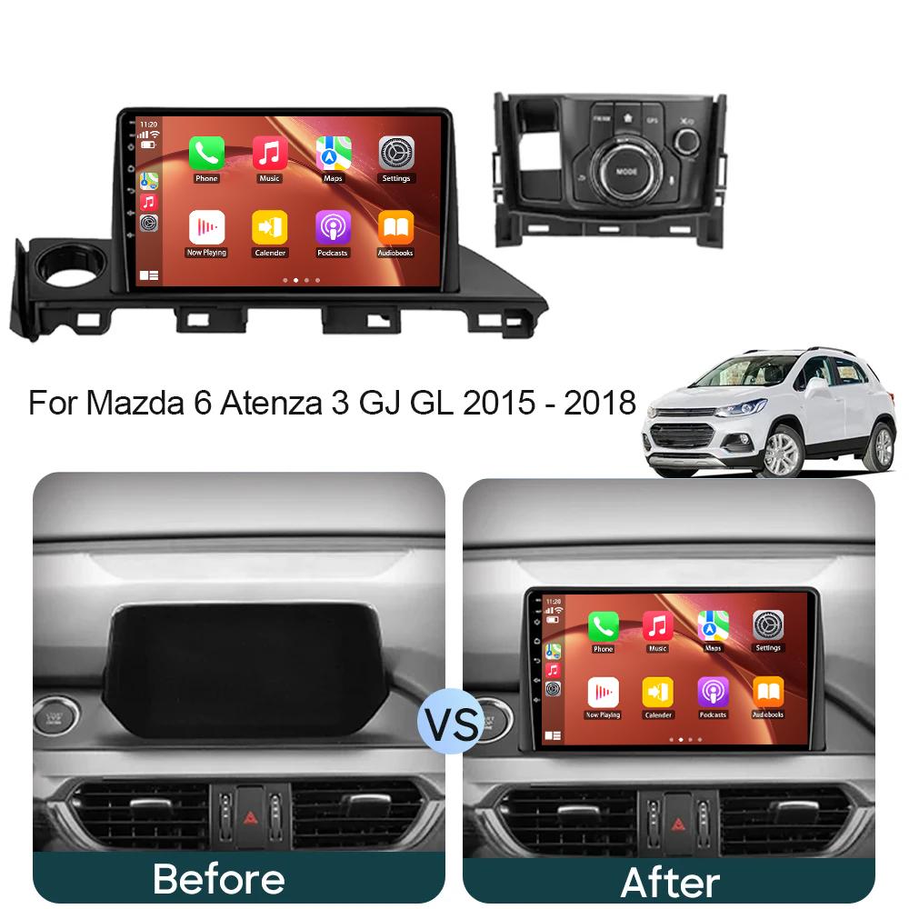 Car Radio For Mazda 6 Mazda6 III 3 GJ GL 2015 - 2018 Android Auto Carplay Navigation Multimedia Stereo Player WIFI 2 Din DVD