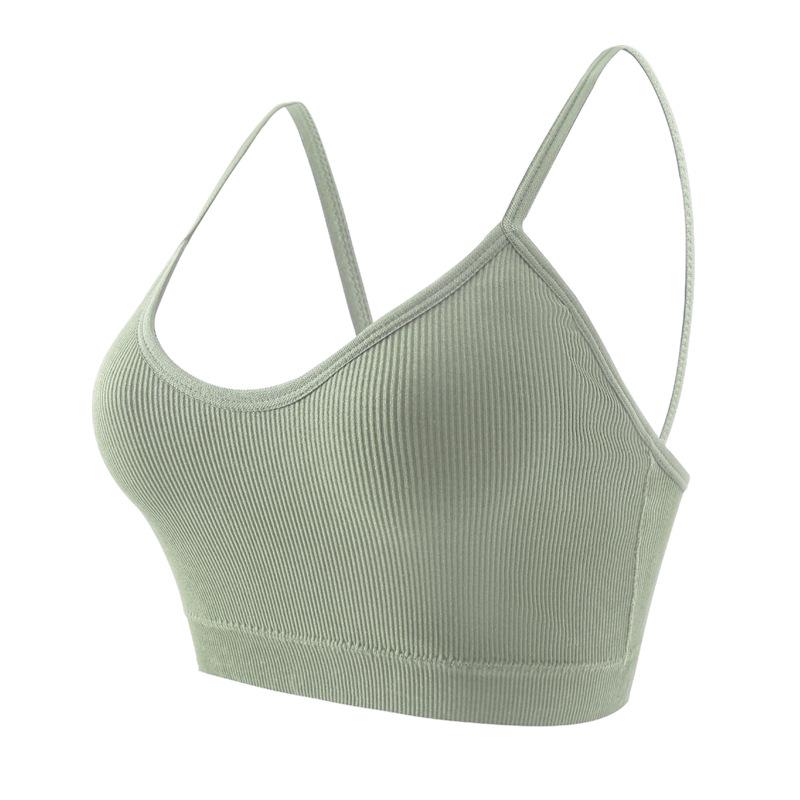 Женский спортивный бюстгальтер большого размера в стиле жилета - для йоги, с красивым дизайном спины, на тонких бретелях, можно носить на улице