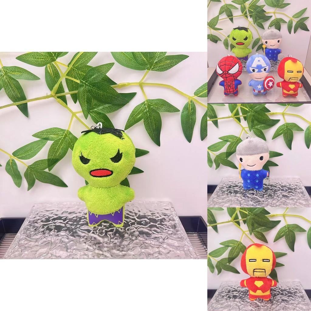 Плюшевая игрушка Marvel Avengers Человек-паук Мягкий брелок с дизайном Железного человека и Халка для детей