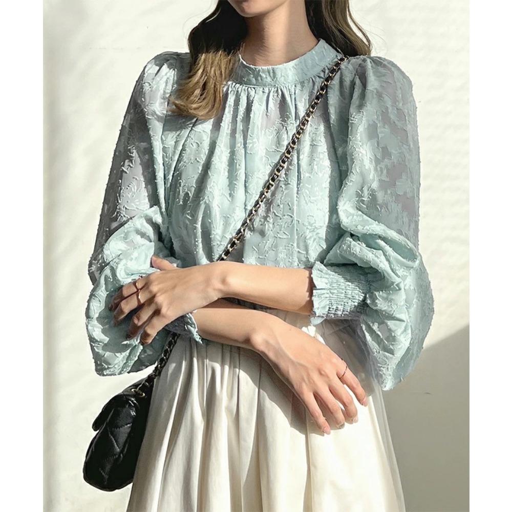 Хорошая ткань весна осень женская шифоновая блузка японская корейская пляжная рубашка кружевной топ солнцезащитный крем рубашка с кондиционером