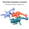 3D Printed Lizard Articulated Chameleon Ornament Desktop Decoration Flexible Animal Figurine Lizard Fidget Toy for Kids Adults Stress Relief