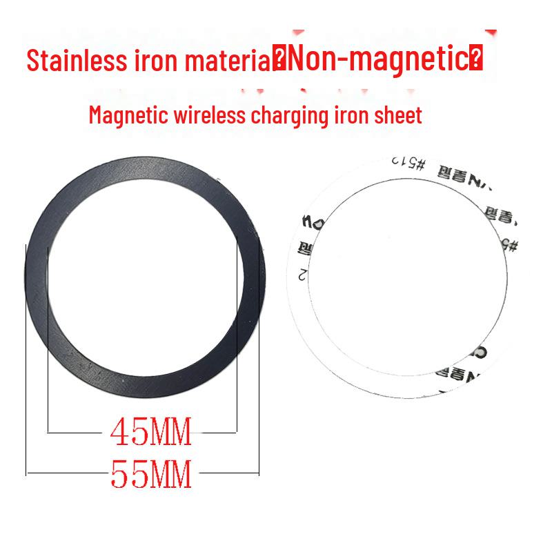 Magnetic Patch Phone Holder: Round & Rectangular Black Magnetic Patches with Adhesive Backing.