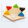 Wood Chinese Checkers Jumping Chess Board Game Children Kids Developmental Toy