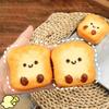Creamy Texture Simulated Smiling Face Toast Fidget Toys Sensory Stress Relieving Toys Rebound Squeeze Toy For Kids Adults