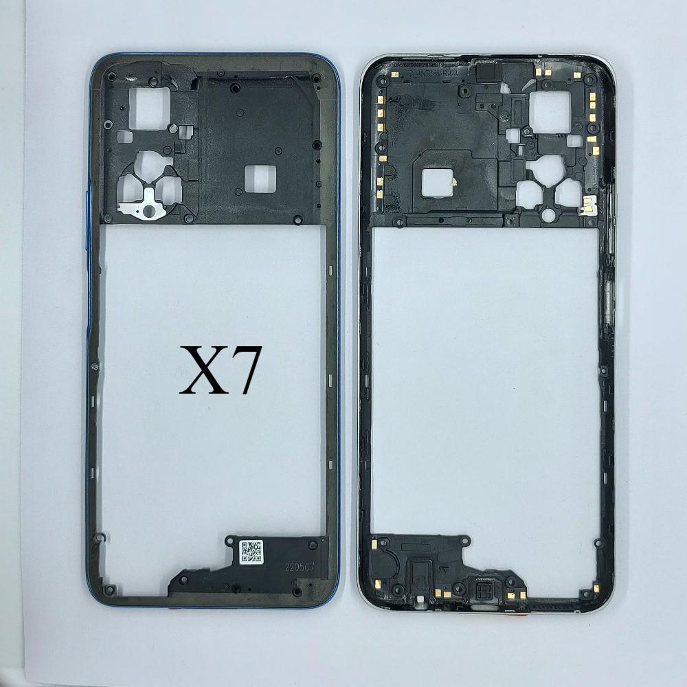 For Honor X6 X6a X6b X7 X7a X7b 8X X8 5G Max Middle Frame Housing Bezel Plate Cover With Button