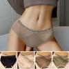 Women's Seamless Thin Cotton Crotch Underwear Large Size Ice Silk Mid-waist Briefs Panties