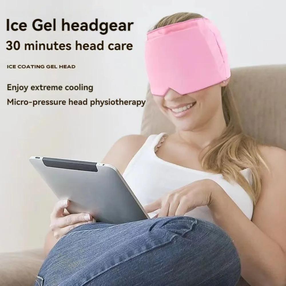 Cold Compress Head Massager Caps Migraine Relief Gel Eye Mask Ice Gel Ice Cap