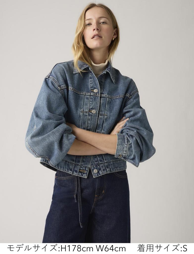 Levi's Джинсовая куртка с рукавами-фонариками Trucker Jacket Женская 003NQ-0003 US L