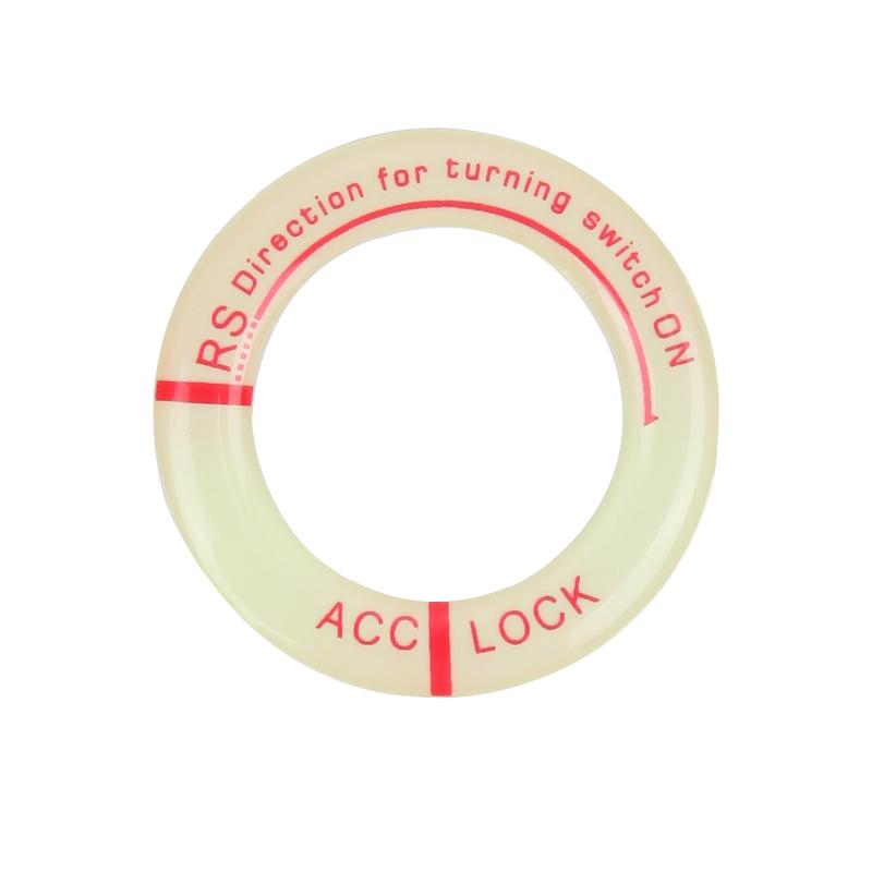 Наклейки-кольца с ночным свечением на замок зажигания автомобиля, ключ, автомобиль, мотоцикл, 3D наклейка, украшение, флуоресцентные наклейки, автоаксессуары