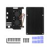 Aluminum Case with Two Cooling Fan Enclosure for Pi 5 5B Board Cooling Cover Protector
