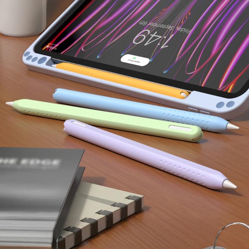 Силиконовый пенал для Apple Pencil 2 2-го поколения Чехлы для стилуса Однотонный чехол для Apple Pencil Pro Защитный чехол