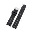 Curved Interface Rubber Watch Strap 20mm Men Women Waterproof Sports Watch Band for Moonswatch Watchband Watch Accessories